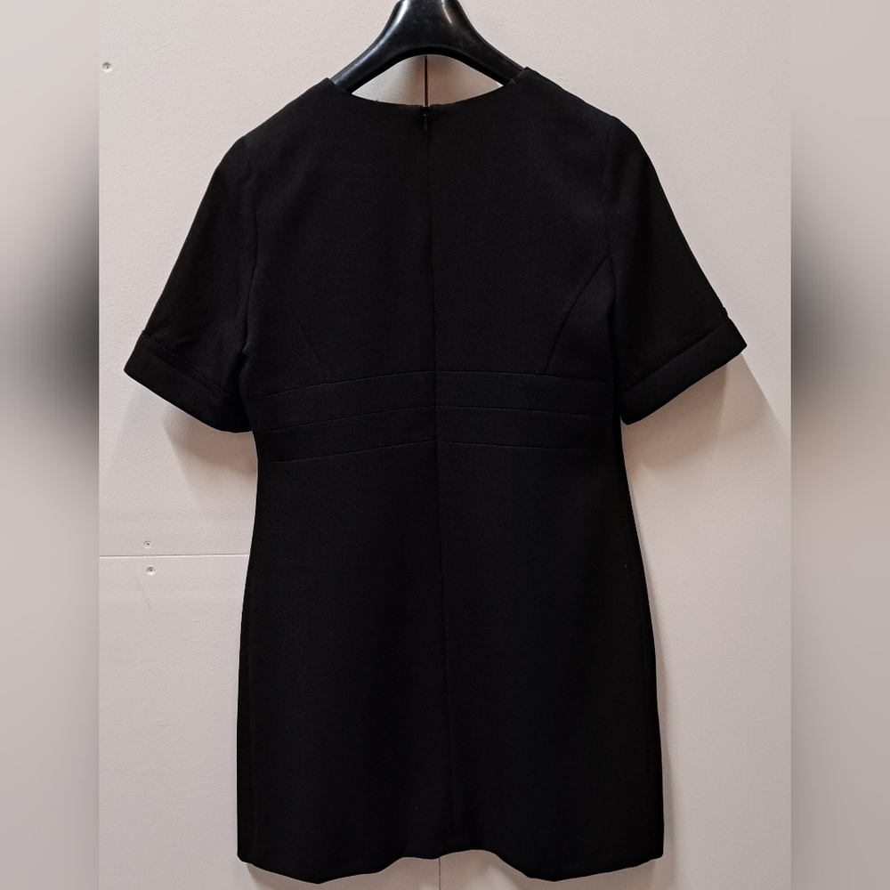 El Cortes Ingles Women's Dress Shift Midi Vintage Black Short Sleeve Size Medium - Picture 6 of 11
